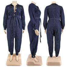 Load image into Gallery viewer, Turn Down Collar Jumpsuit