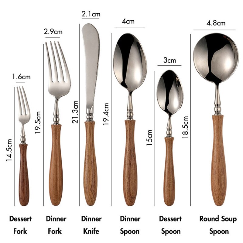 4/6-Piece 18/8 Stainless Steel Flatware Cutlery Set