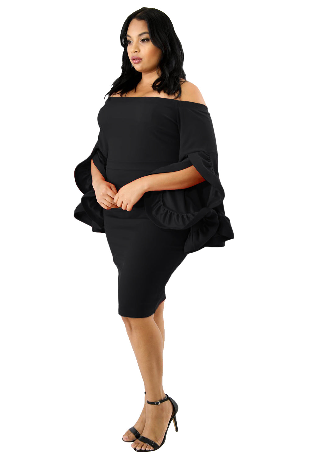 Black Plus Size Cha Cha Body-Con Dress