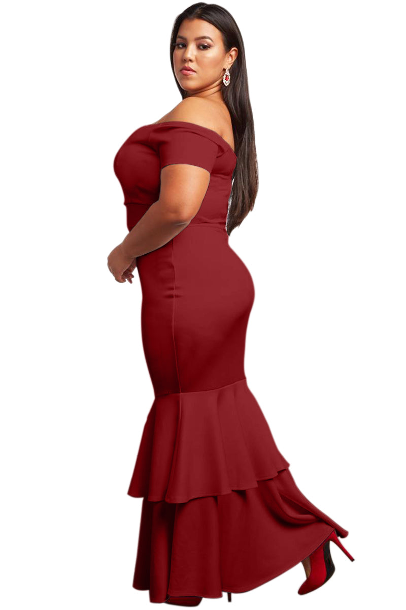 Red My Everything Plus Size Mermaid Dress