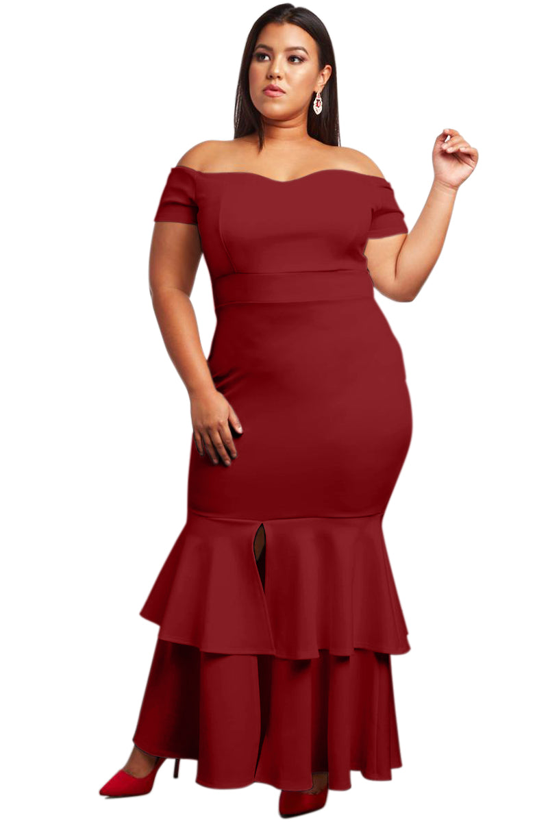 Red My Everything Plus Size Mermaid Dress