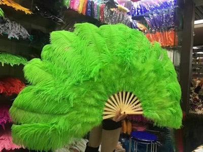 Faux Ostrich Feather Fan