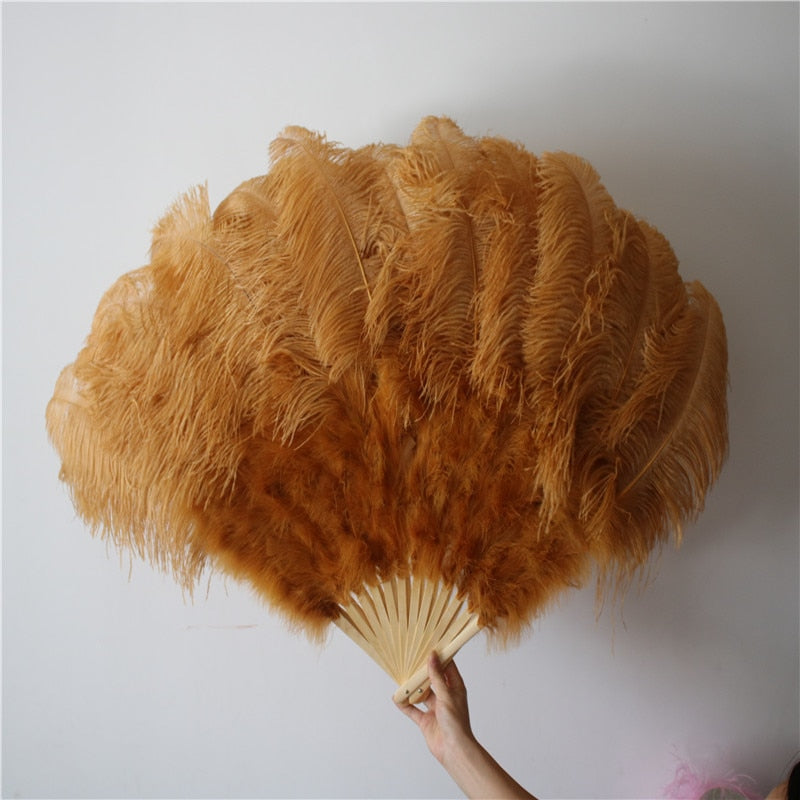Faux Ostrich Feather Fan