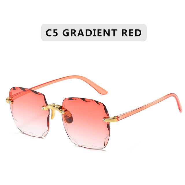 Square Rimless Sunglasses (Colors)
