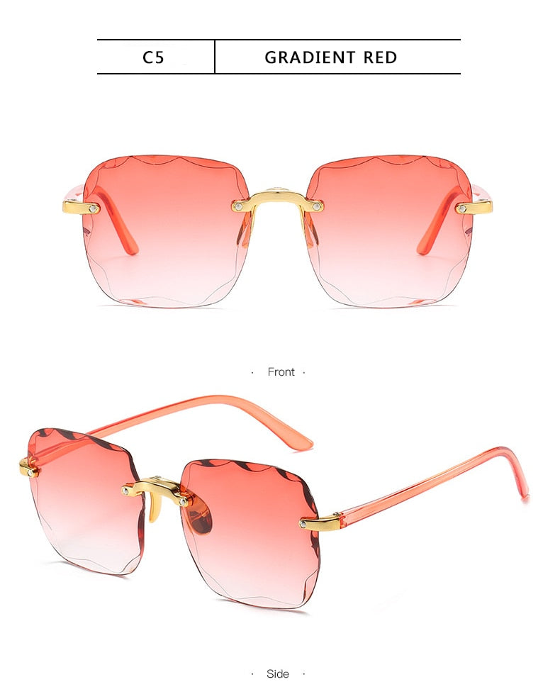 Square Rimless Sunglasses (Colors)